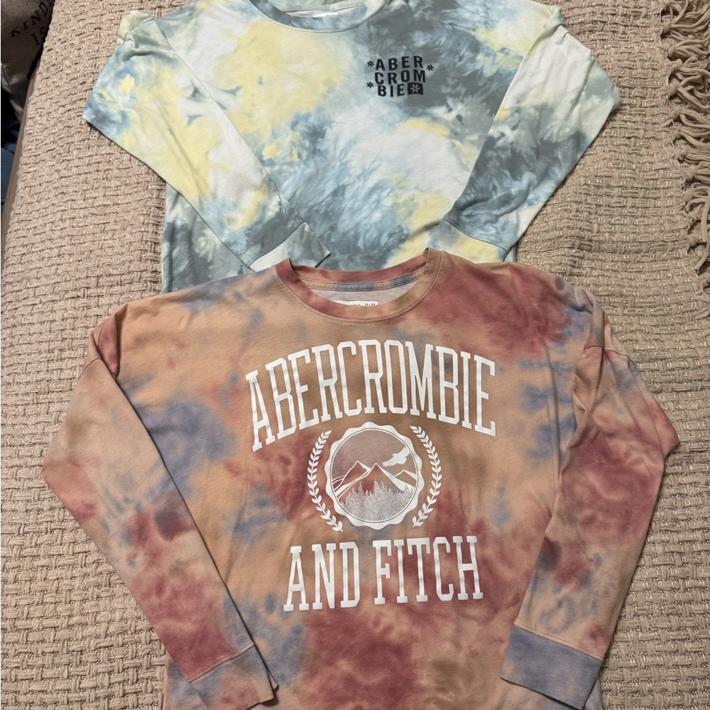 Abercrombie & Fitch Tie-Dye Sweatshirts Pastel and Earthy Tones